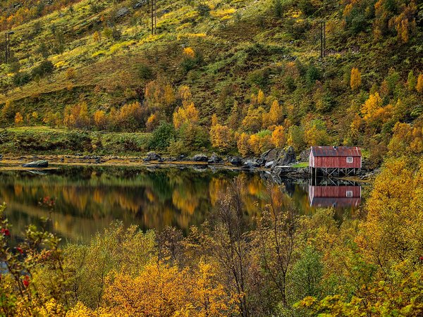 Лофотенские острова, небо, норвегия, пейзаж, природа