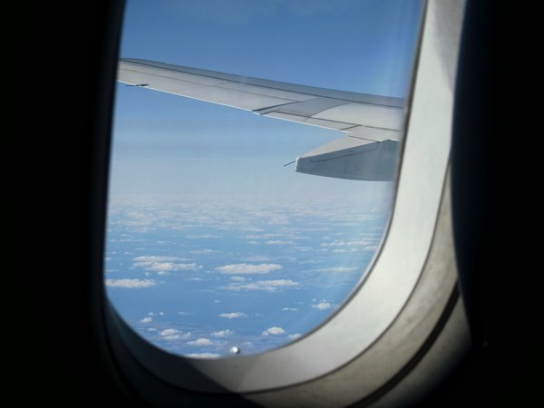 иллюминатор, КРЫЛО, облака, окно, самолёт