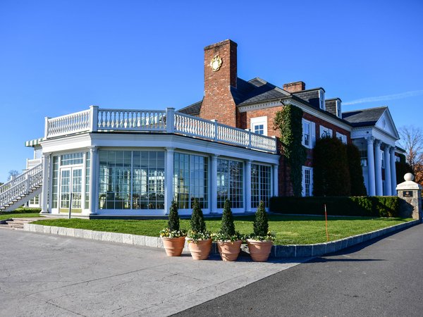 Trump National Golf Club, Бедминстер, газон, небо, нью-джерси, особняк