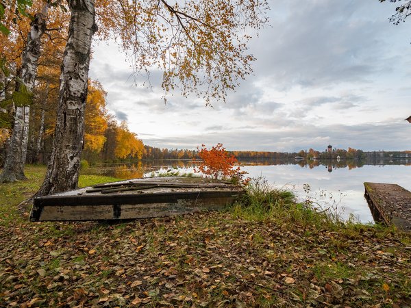 Andrey Gubanov, Введенское озеро, Владимирская область, лодка, озеро, октябрь, осень