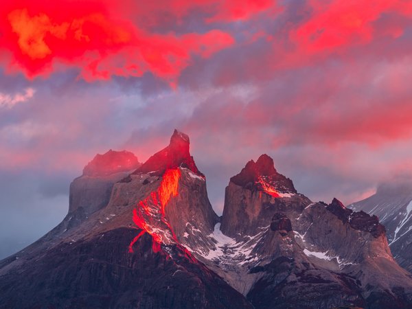 Patagonia, горы, чили