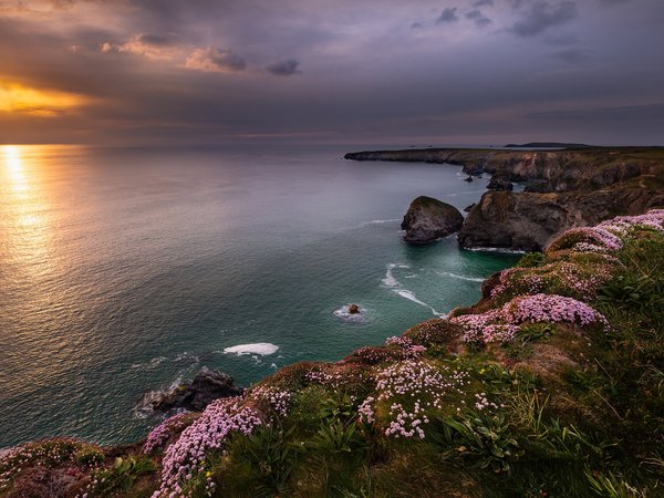 Cornwall, англия, побережье