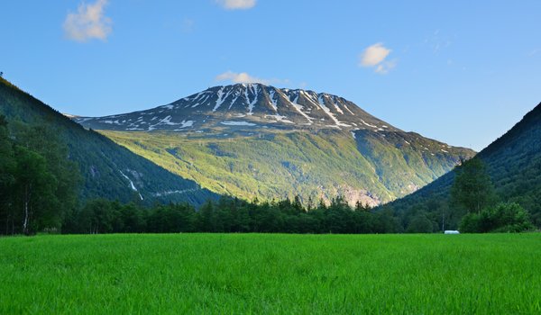 Обои на рабочий стол: field, Gaustatoppen, grass, mountain, nature, norway, Гора Гаустатоппен, норвегия, поле, природа, трава