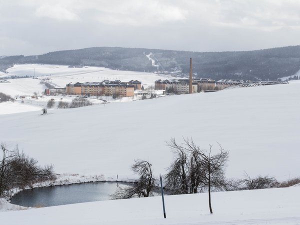 field, frost, mountains, nature, Pond, snow, winter, горы, зима, мороз, поле, природа, пруд, снег