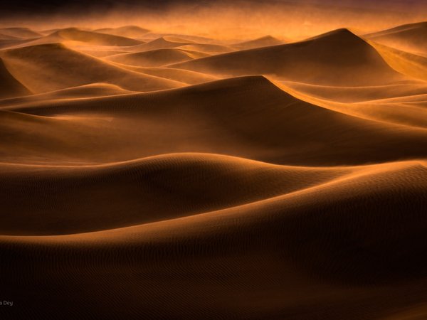 барханы, ветер, дюны, пески, песок, пустыня