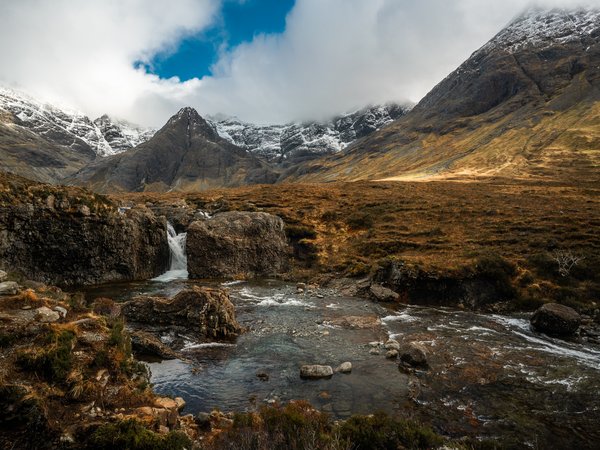 Fairy Pools, scotland, горы, камни, речка, шотландия