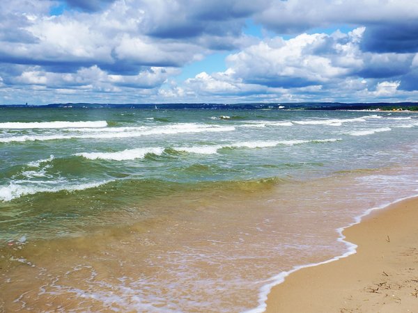 Baltic, beach, ocean, sea, water, wave