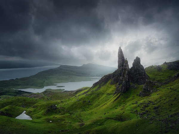 гора, камни, остров, Скай, скалы, шотландия