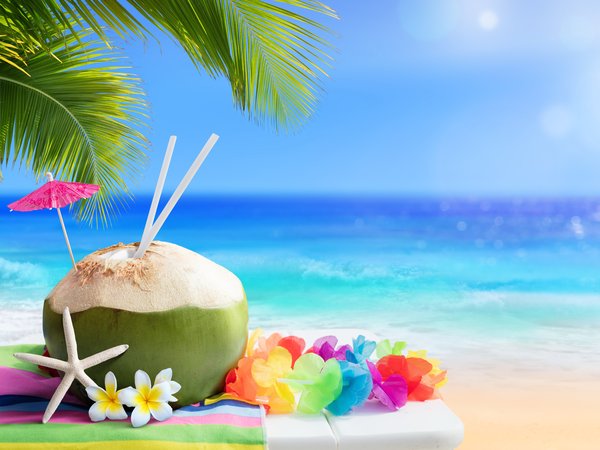 beach, coconut, palm, sea, summer, tropical, vacation, лето, море, отдых, песок, пляж
