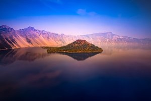 Обои на рабочий стол: Crater Lake, lake, nature, Oregon, usa