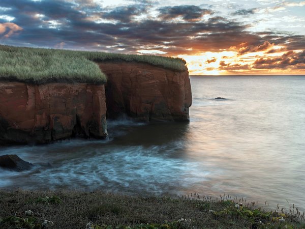 берег, море, утро