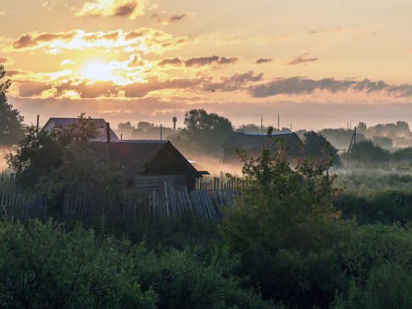 Andrey Gubanov, рассвет, русская деревня, Савинское, утро, Ярославская область