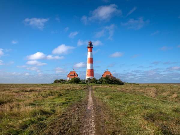 Westerheversand, германия, маяк