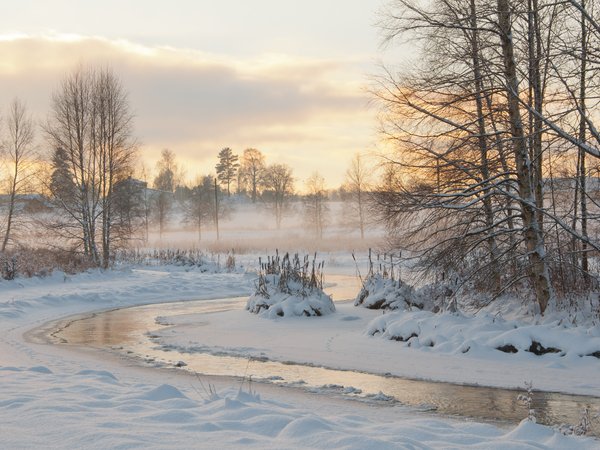 frost, river, snow, winter, зима, мороз, снег