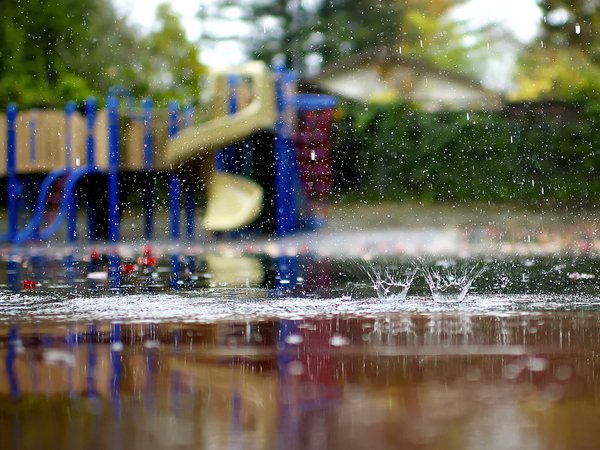 lucydphoto, брызги, детская площадка, дождь, лужи, макро, осень