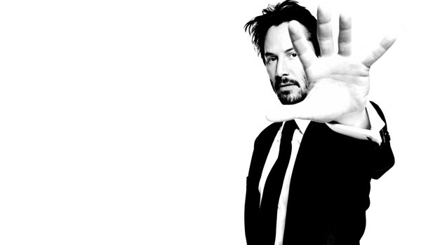 Обои на рабочий стол: keanu reeves, актёр, киану ривз, мужчина, рука, ч/б, чёрнобелое