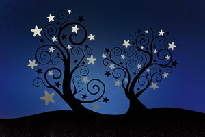 Обои на рабочий стол: starleaves, деревья, звезды, звезды листья