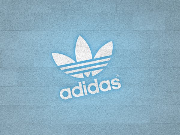 adidas, лого, стена