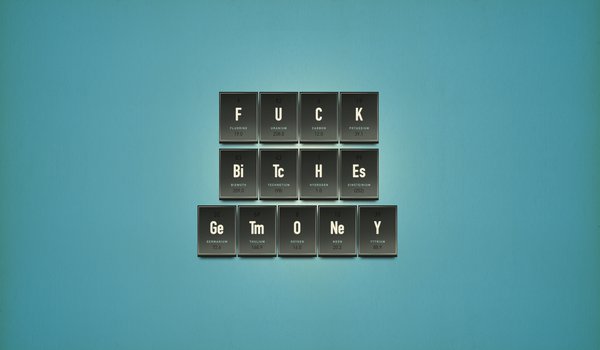 Обои на рабочий стол: fuck, minimalism, минимализм, фраза, химия, элементы