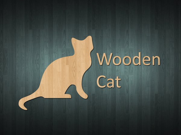 cat, style, wood, wooden cat, wooden style