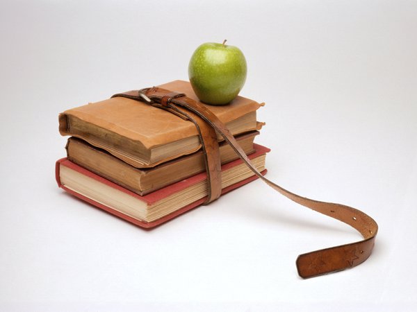 знания, книги, минимализм, Ремень, яблоко