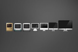 Обои на рабочий стол: apple, Macintosh, Макинтош, эволюция