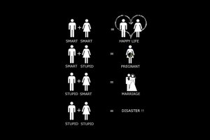 Обои на рабочий стол: bride and groom, funny, heart, humor, love, minimalism, smart, stupid, глупые, жених и невеста, любовь, минимализм, сердце, смешные, умные, юмор