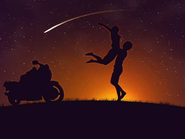 kawasakizzr400, двое, комета, любовь, мотоцикл
