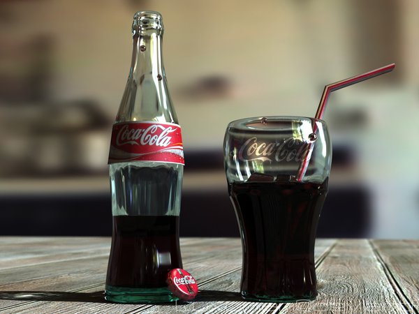 coca-cola, бутылка, кока-кола, кола, лимонад, стакан