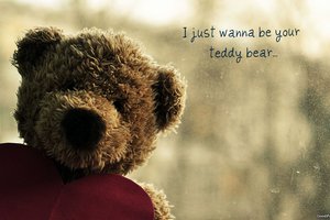 Обои на рабочий стол: bear, teddy, грусть, любовь, медведь, медвежонок, мишка, плюшевый, сердечко, сердце, тедди