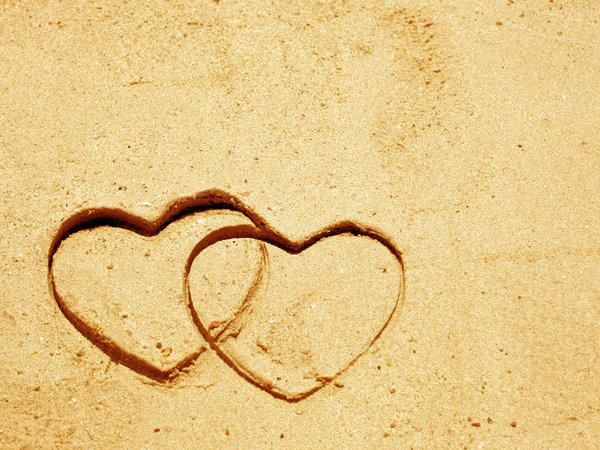 настроение, песок, сердечко, сердце