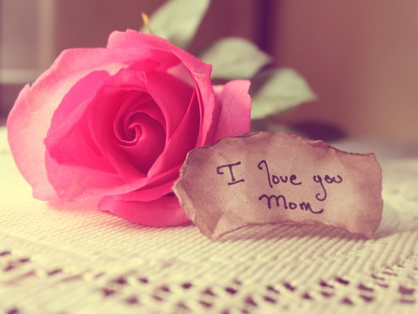 записка, любовь, мама, роза, скатерть, слова
