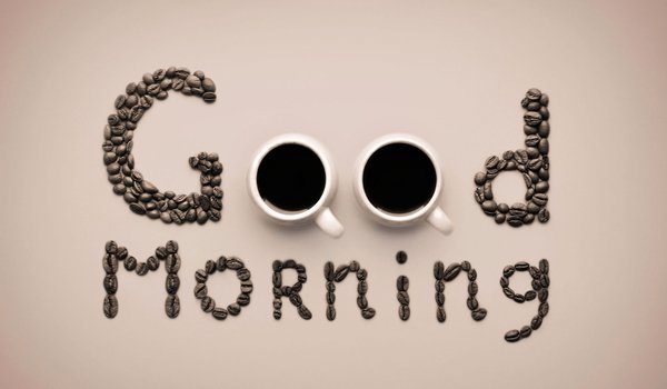 Обои на рабочий стол: by daryna kossar, coffee, creative, cups, cute, good morning, idea, nice, доброе утро, кофе, креатив, чашки