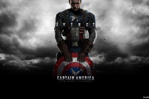 Обои на рабочий стол: captain america, marvel, the first avenger, герой, звезда, супергерой, щит