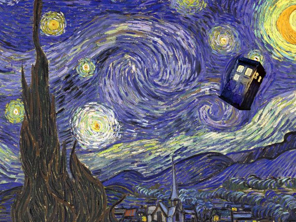 La Noche Estrellada, Vincent van Gogh, звездная ночь, тардис