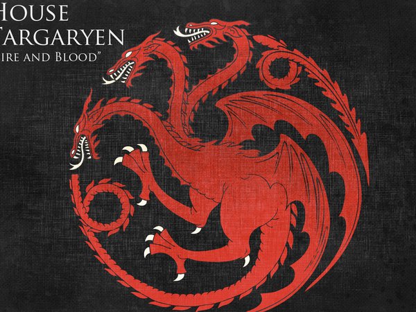 fire and blood, game of thrones, house targaryen