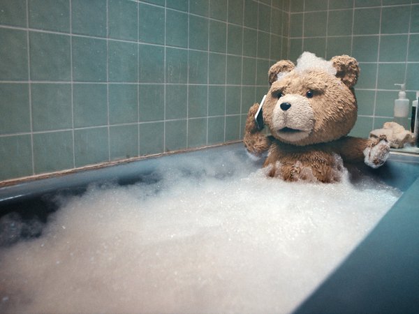 Ted, ванна, купается, медведь, Третий лишний