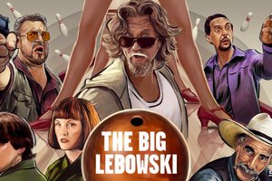 Обои на рабочий стол: anime, cartoon, illustration, The Big Lebowski