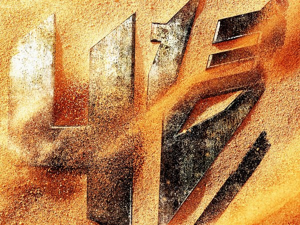 2014, sci-fi, Transformers 4, Transformers: Age of Extinction, логотип, майкл бэй, песок, приключения, робот, сталь, текстура, трансформер, Трансформеры 4, Трансформеры 4: Эпоха истребления, фантастика, эмблема