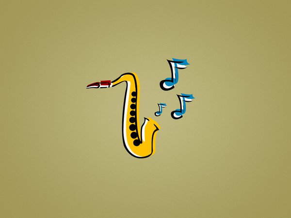 JAZZ, Sax, saxophone, джаз, желтый, музыка, ноты, саксофон, синий