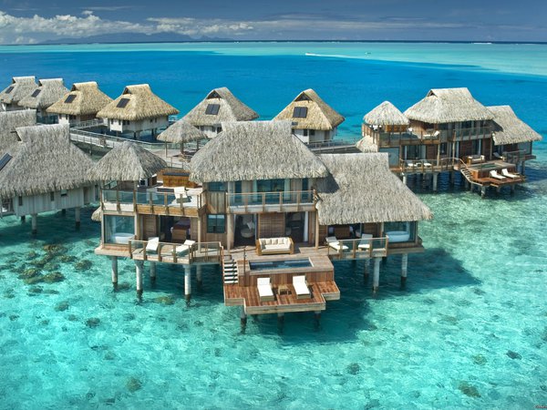 bora-bora, hilton, nui-presidential-suite, дом, море