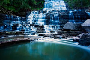 Обои на рабочий стол: Albion Falls, Hamilton, Ontario, водопад, каскад
