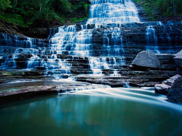 Albion Falls, Hamilton, Ontario, водопад, каскад