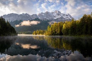 Обои на рабочий стол: bavaria, Eibsee, Landkreis Garmisch-Partenkirchen