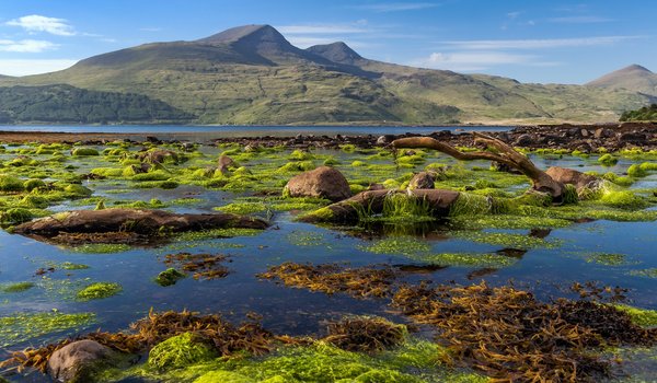 Обои на рабочий стол: Isle of Mull coastline, Killunaig, scotland