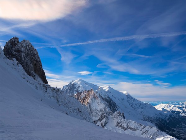 alps, france, Mont Blanc, Альпы, горы, Монблан, небо, снег, франция