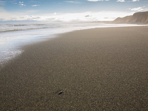 Orepuki Beach, берег, море