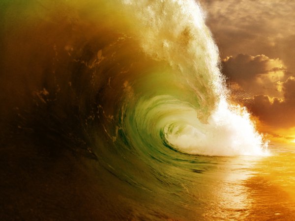 вода, волна, море, цунами