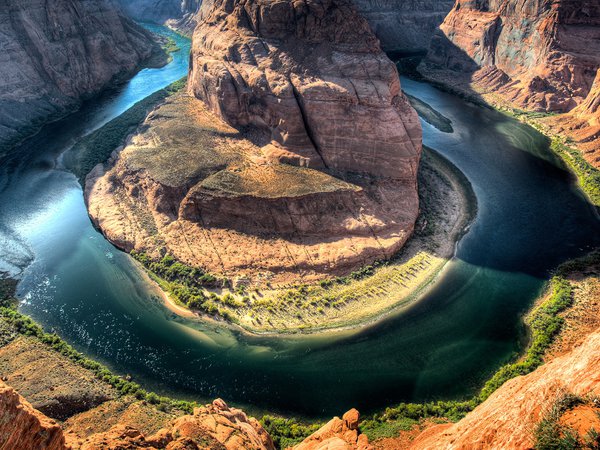 вода, гора, пейзаж