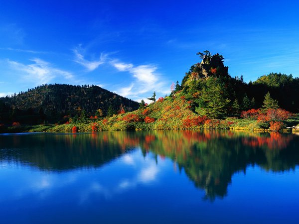 озеро, япония